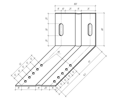 Кронштейн крепежный для фасада К-140 / К-190